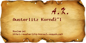 Austerlitz Kornél névjegykártya